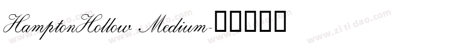 HamptonHollow Medium字体转换